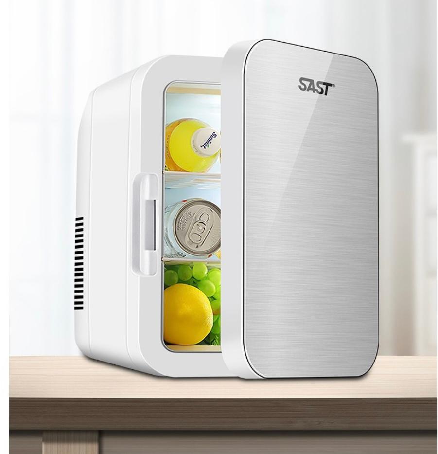 Mini Frigider Cosmetice – Funcție Dublă Încălzire/Răcire, 8L, Portabil, Gri