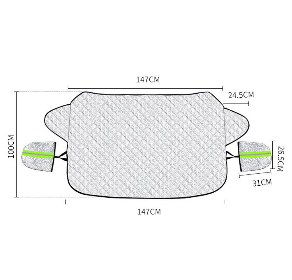 Husa Parbriz Auto – Protecție Zăpadă, Grindină și Soare, 150x110 cm