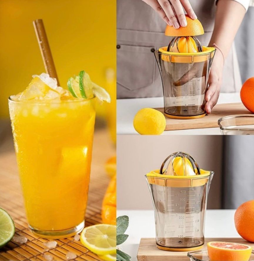 Storcător Citrice Manual cu Recipient Generos 600 ml – Ușor de Folosit, ABS Transparent